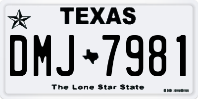 TX license plate DMJ7981