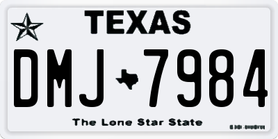 TX license plate DMJ7984