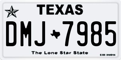 TX license plate DMJ7985