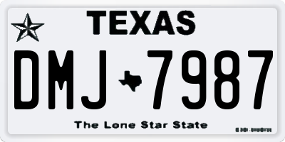 TX license plate DMJ7987