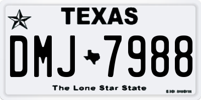 TX license plate DMJ7988