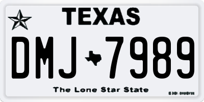 TX license plate DMJ7989