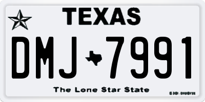 TX license plate DMJ7991