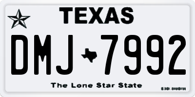 TX license plate DMJ7992