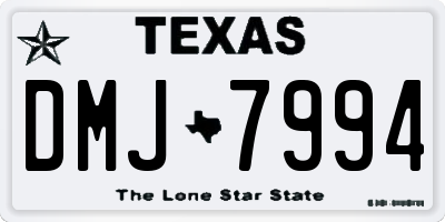 TX license plate DMJ7994