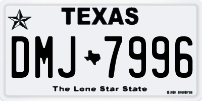 TX license plate DMJ7996