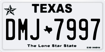 TX license plate DMJ7997