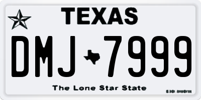 TX license plate DMJ7999