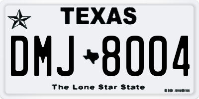 TX license plate DMJ8004