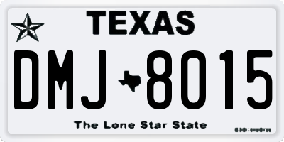 TX license plate DMJ8015