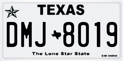 TX license plate DMJ8019