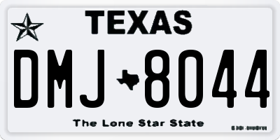 TX license plate DMJ8044