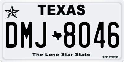 TX license plate DMJ8046