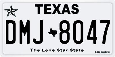 TX license plate DMJ8047