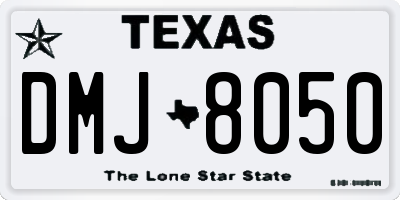 TX license plate DMJ8050