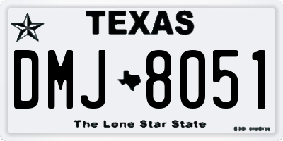 TX license plate DMJ8051