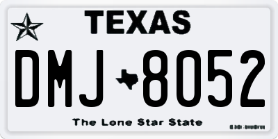 TX license plate DMJ8052