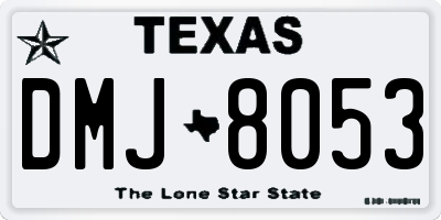 TX license plate DMJ8053