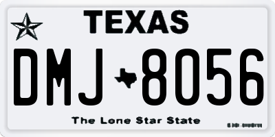 TX license plate DMJ8056