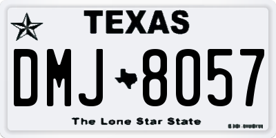 TX license plate DMJ8057