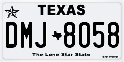TX license plate DMJ8058