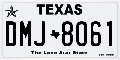 TX license plate DMJ8061