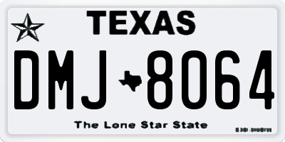 TX license plate DMJ8064