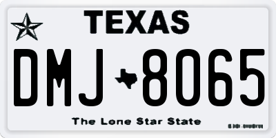 TX license plate DMJ8065