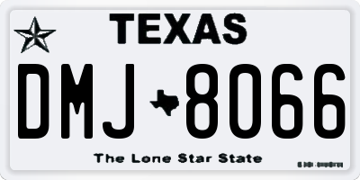 TX license plate DMJ8066