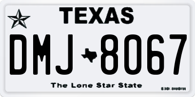 TX license plate DMJ8067