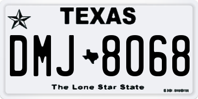 TX license plate DMJ8068