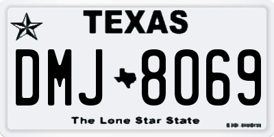 TX license plate DMJ8069