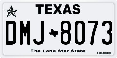 TX license plate DMJ8073