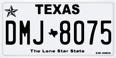 TX license plate DMJ8075