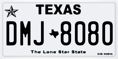 TX license plate DMJ8080