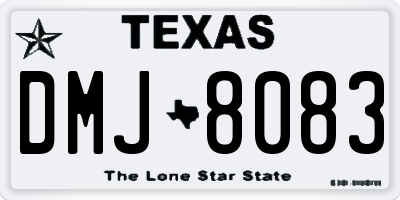 TX license plate DMJ8083