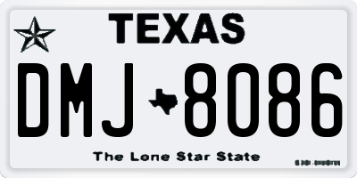 TX license plate DMJ8086