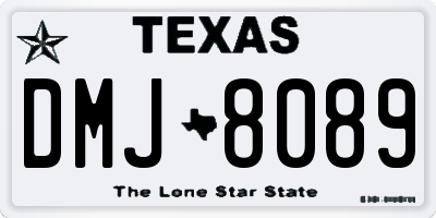 TX license plate DMJ8089