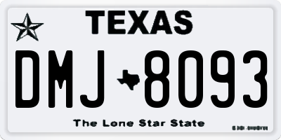 TX license plate DMJ8093