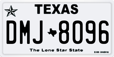 TX license plate DMJ8096