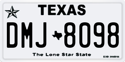 TX license plate DMJ8098