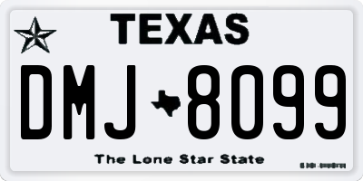 TX license plate DMJ8099