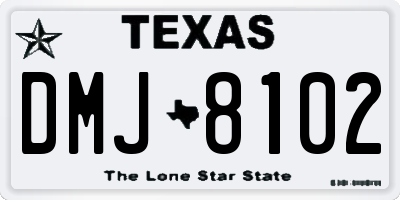 TX license plate DMJ8102