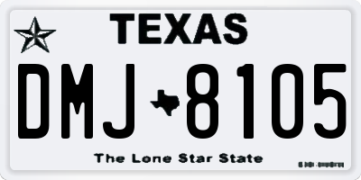 TX license plate DMJ8105