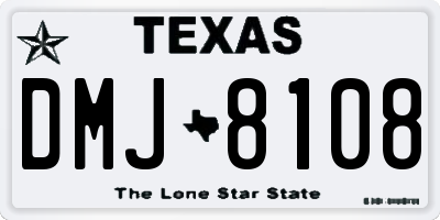 TX license plate DMJ8108