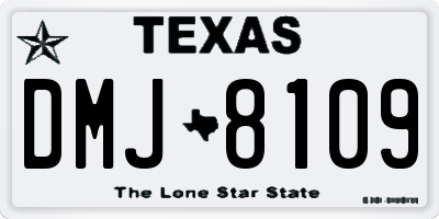 TX license plate DMJ8109