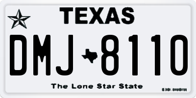 TX license plate DMJ8110