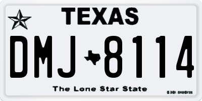 TX license plate DMJ8114