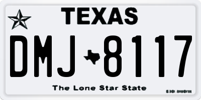 TX license plate DMJ8117