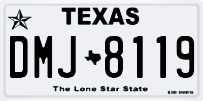 TX license plate DMJ8119